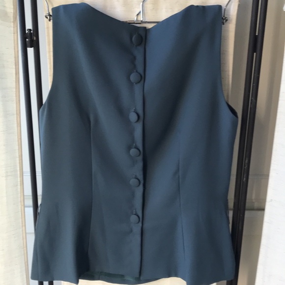 Belted Fitted blouse/short skirt worn once Pjla brand Medium slate blue - Picture 4 of 8